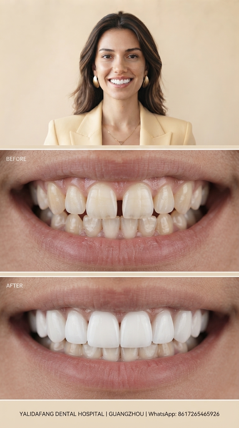 Porcelain veneer before and after case