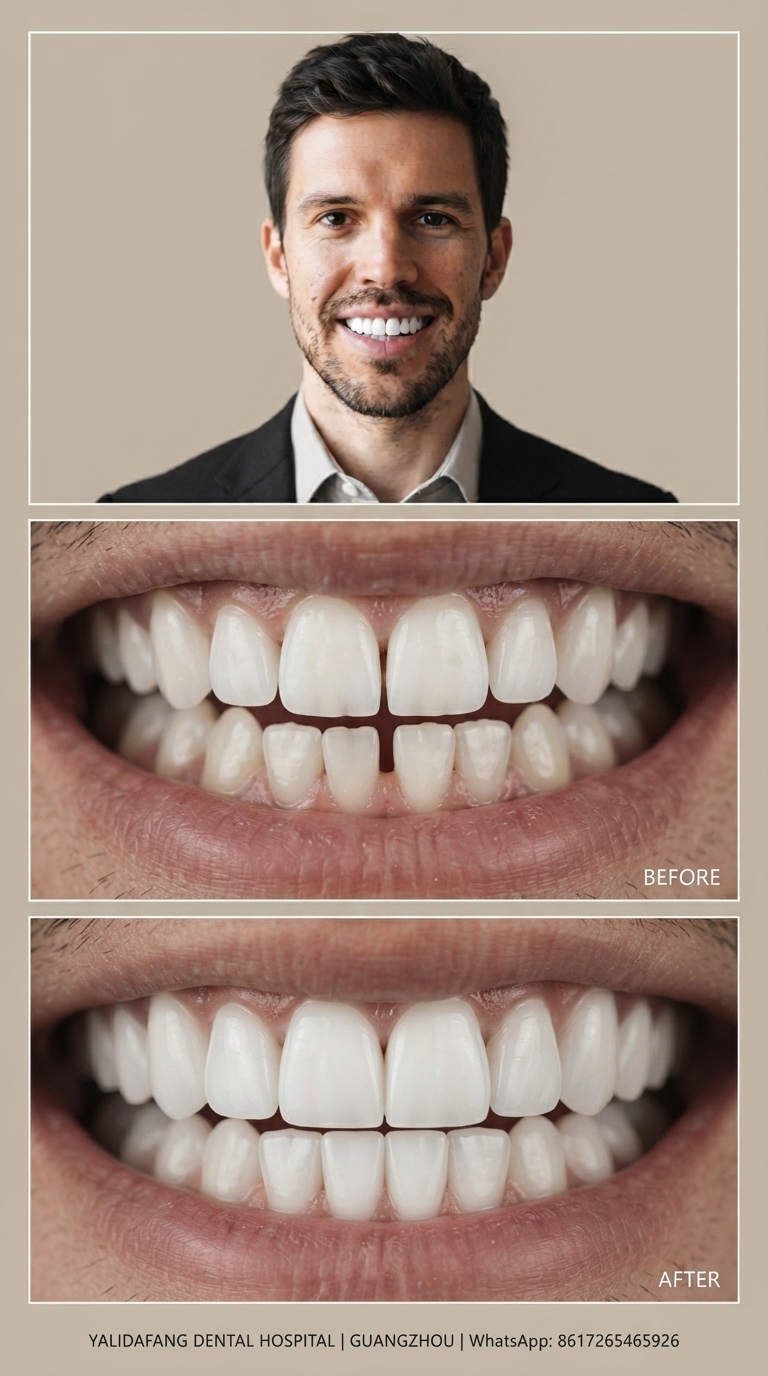 Natural porcelain veneer result
